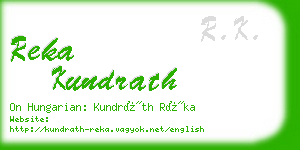 reka kundrath business card